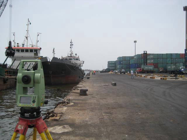 Topographic Survey of Terminals A,B,C and D, on Tincan Island, Lagos State. Client: Johnak Engineering Ltd.